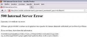 errore youtube errore youtube