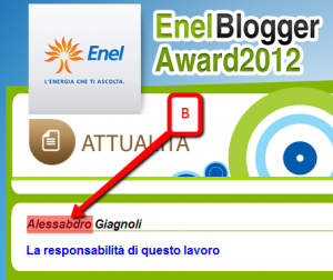 enel blogger award enel blogger award
